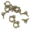 5 13mm Antique Gold Finish Bow Toggles